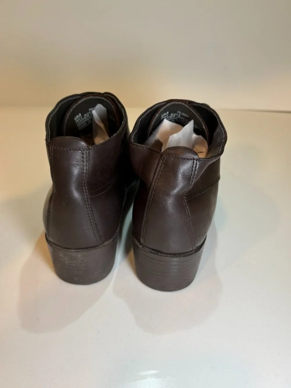 St. John's Bay Vintage Victorian Brown Leather Granny Ankle Boots 6M